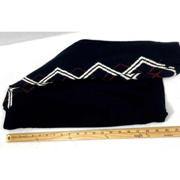 Vintage Marisa Christina Preppy Sweater Womens Small Cardigan Black Red White - Picture 7 of 11
